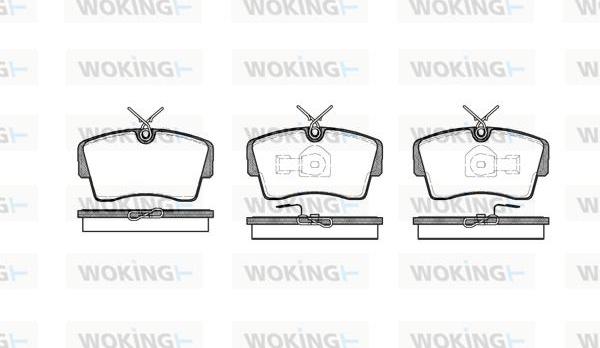 Woking P0733.00 - Тормозные колодки, дисковые, комплект unicars.by