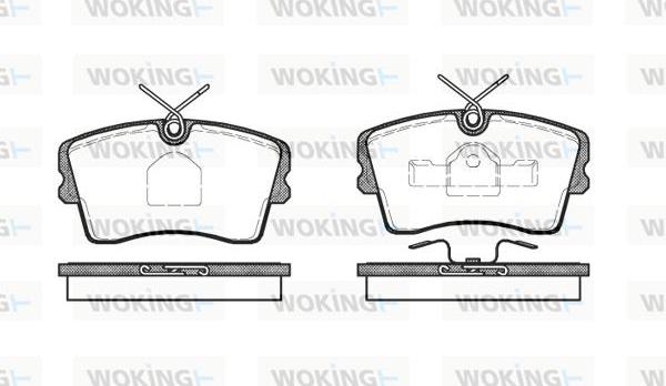 Woking P0733.10 - Тормозные колодки, дисковые, комплект unicars.by