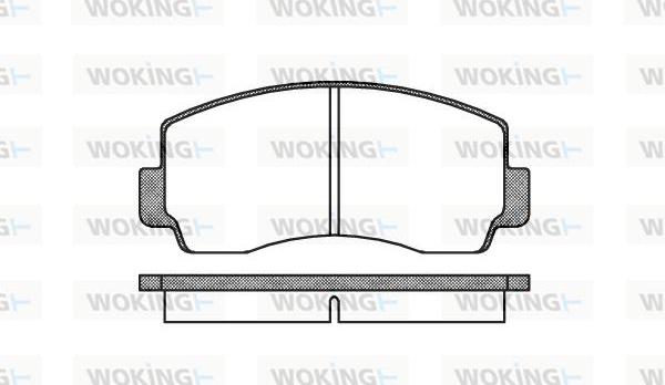 Woking P1943.00 - Тормозные колодки, дисковые, комплект unicars.by