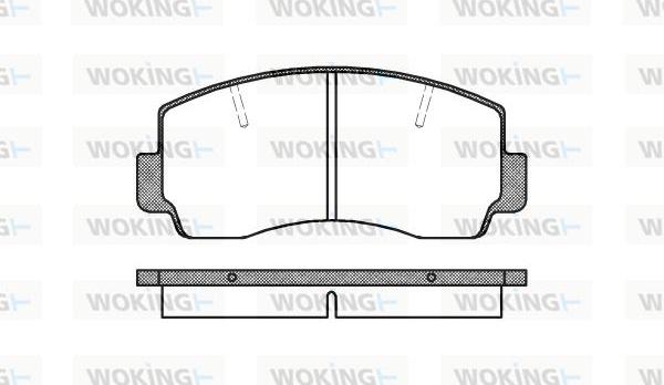 Woking P1943.20 - Тормозные колодки, дисковые, комплект unicars.by