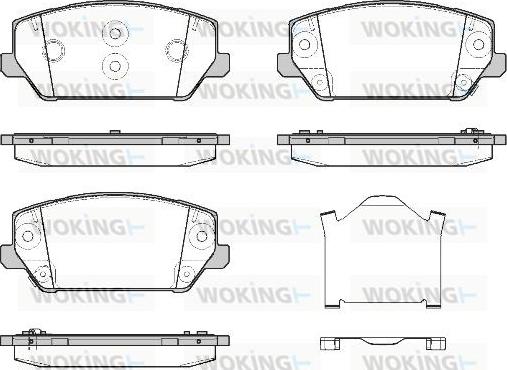 Woking P19093.02 - Тормозные колодки, дисковые, комплект unicars.by