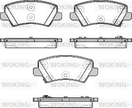 Woking P19043.02 - Тормозные колодки, дисковые, комплект unicars.by