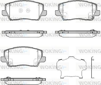 Woking P19033.02 - Тормозные колодки, дисковые, комплект unicars.by