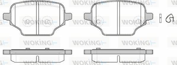 Woking P19373.00 - Тормозные колодки, дисковые, комплект unicars.by