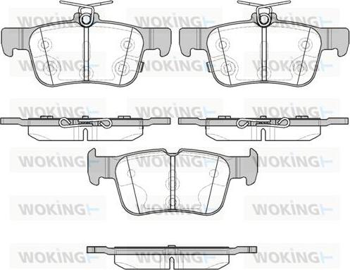 Woking P14513.12 - Тормозные колодки, дисковые, комплект unicars.by