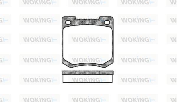 Woking P1403.00 - Тормозные колодки, дисковые, комплект unicars.by