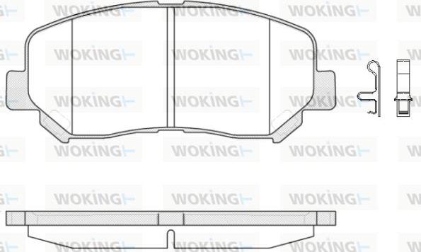 Woking P14133.02 - Тормозные колодки, дисковые, комплект unicars.by