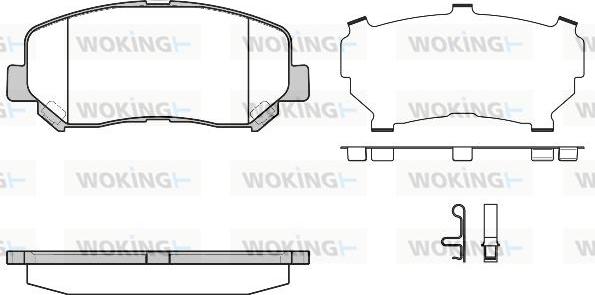 Woking P14133.24 - Тормозные колодки, дисковые, комплект unicars.by