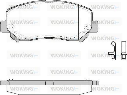 Woking P14133.22 - Тормозные колодки, дисковые, комплект unicars.by