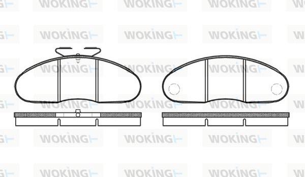 Woking P1483.10 - Тормозные колодки, дисковые, комплект unicars.by