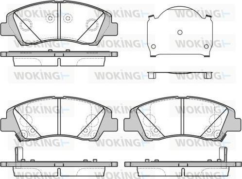 Woking P14833.02 - Тормозные колодки, дисковые, комплект unicars.by