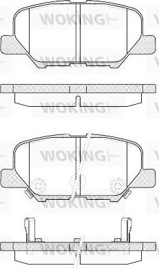 Woking P14363.02 - Тормозные колодки, дисковые, комплект unicars.by