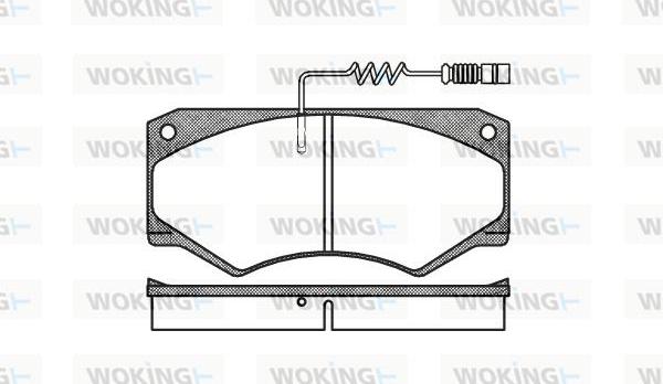 Woking P1473.14 - Тормозные колодки, дисковые, комплект unicars.by