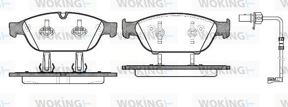 Woking P15413.12 - Тормозные колодки, дисковые, комплект unicars.by