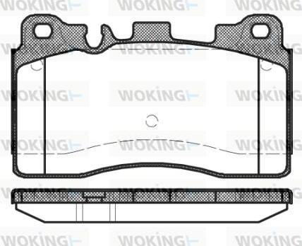 Woking P15543.00 - Тормозные колодки, дисковые, комплект unicars.by