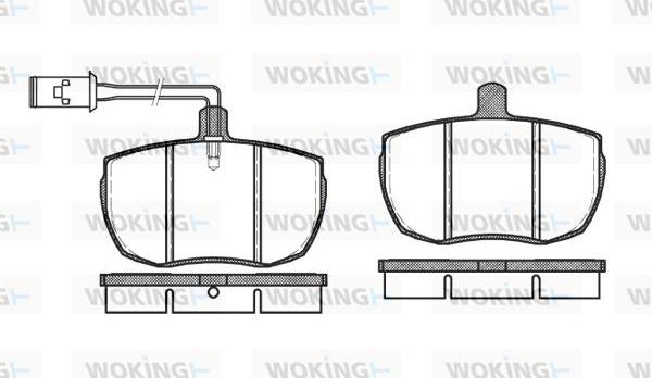 Woking P1563.11 - Тормозные колодки, дисковые, комплект unicars.by