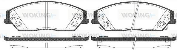 Woking P15673.02 - Тормозные колодки, дисковые, комплект unicars.by