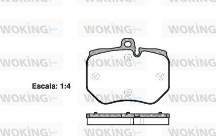 Woking P15003.00 - Тормозные колодки, дисковые, комплект unicars.by