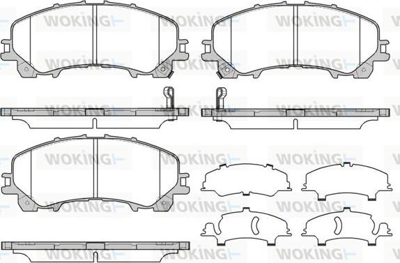 Woking P15073.12 - Тормозные колодки, дисковые, комплект unicars.by