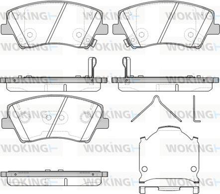 Woking P15123.04 - Тормозные колодки, дисковые, комплект unicars.by