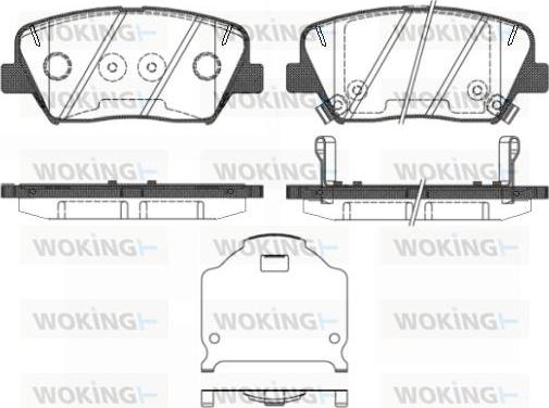 Woking P15123.02 - Тормозные колодки, дисковые, комплект unicars.by