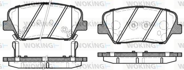 Woking P15123.12 - Тормозные колодки, дисковые, комплект unicars.by