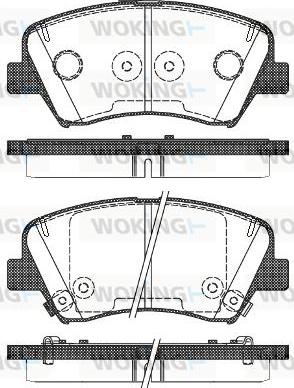 Woking P15123.32 - Тормозные колодки, дисковые, комплект unicars.by