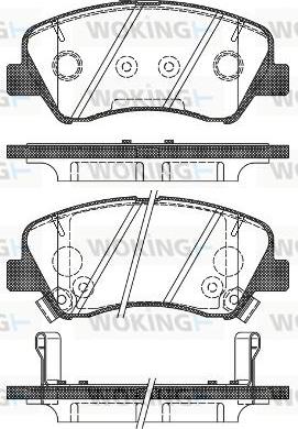 Woking P15883.02 - Тормозные колодки, дисковые, комплект unicars.by