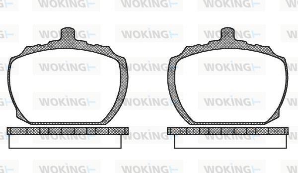 Woking P1583.10 - Тормозные колодки, дисковые, комплект unicars.by