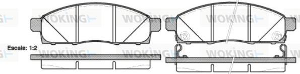 Woking P15343.02 - Тормозные колодки, дисковые, комплект unicars.by