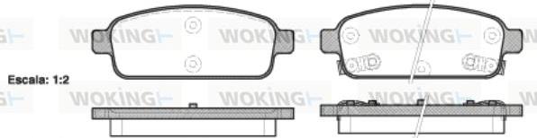 Woking P15323.02 - Тормозные колодки, дисковые, комплект unicars.by