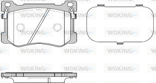 Woking P15753.12 - Тормозные колодки, дисковые, комплект unicars.by