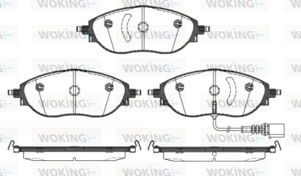 Woking P15703.01 - Тормозные колодки, дисковые, комплект unicars.by