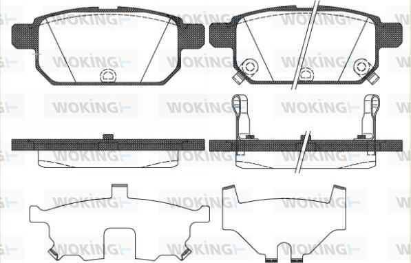 Woking P15713.02 - Тормозные колодки, дисковые, комплект unicars.by