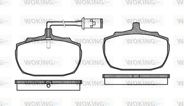 Woking P1573.02 - Тормозные колодки, дисковые, комплект unicars.by