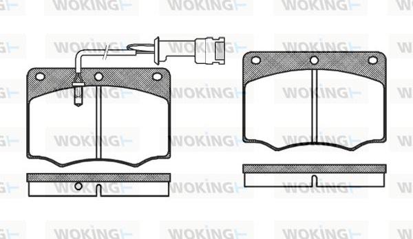 Woking P1643.02 - Тормозные колодки, дисковые, комплект unicars.by