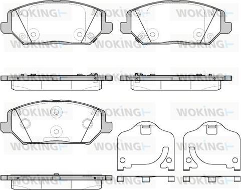 Woking P16833.02 - Тормозные колодки, дисковые, комплект unicars.by