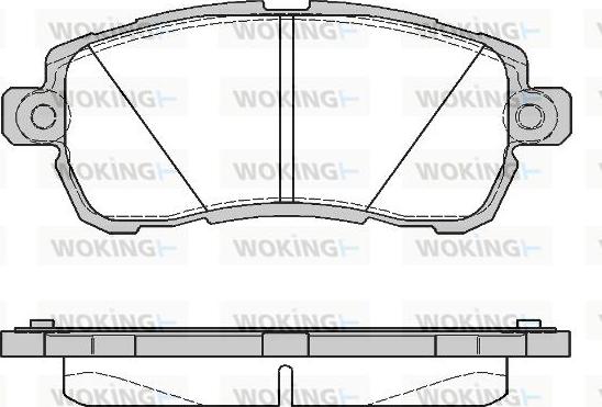 Woking P16283.00 - Тормозные колодки, дисковые, комплект unicars.by