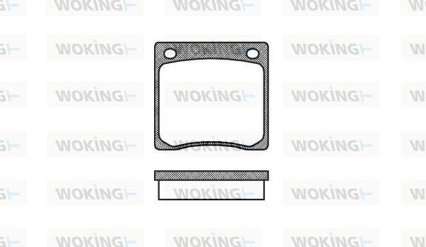 Woking P1673.00 - Тормозные колодки, дисковые, комплект unicars.by