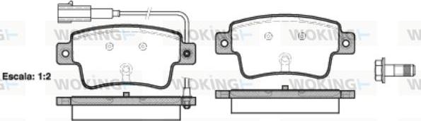 Woking P10983.02 - Тормозные колодки, дисковые, комплект unicars.by