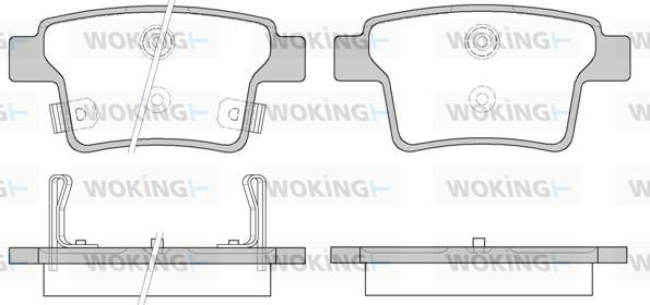 Woking P10493.02 - Тормозные колодки, дисковые, комплект unicars.by