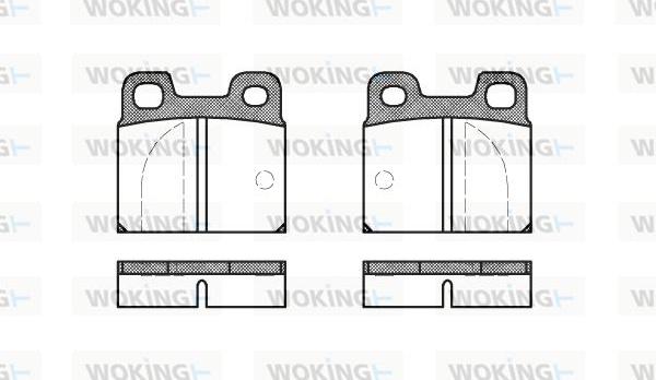 Woking P1053.00 - Тормозные колодки, дисковые, комплект unicars.by