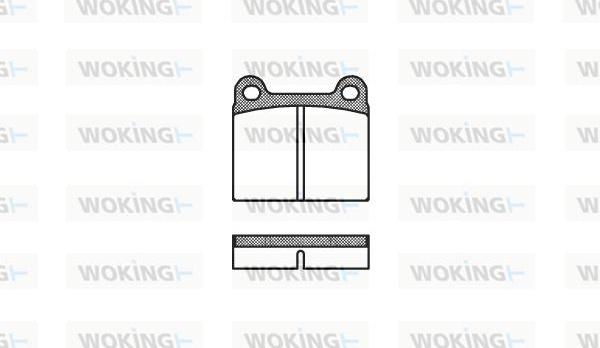 Woking P1063.00 - Тормозные колодки, дисковые, комплект unicars.by