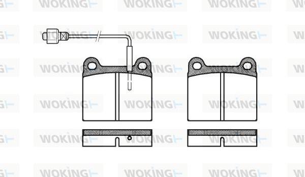 Woking P1063.02 - Тормозные колодки, дисковые, комплект unicars.by