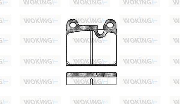 Woking P1063.80 - Тормозные колодки, дисковые, комплект unicars.by