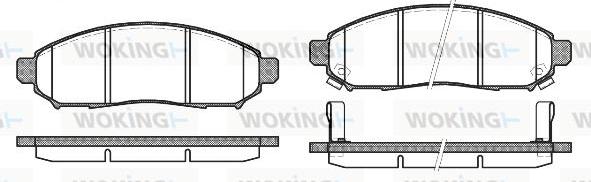 Woking P10623.12 - Тормозные колодки, дисковые, комплект unicars.by