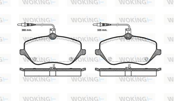 Woking P10013.04 - Тормозные колодки, дисковые, комплект unicars.by