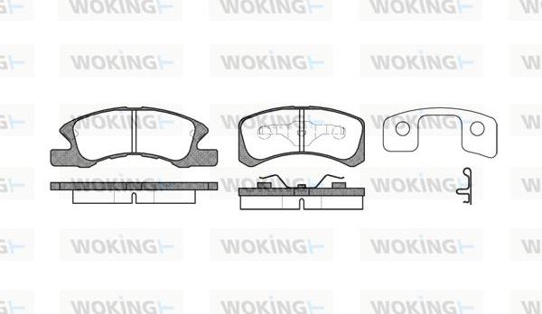 Woking P10113.02 - Тормозные колодки, дисковые, комплект unicars.by