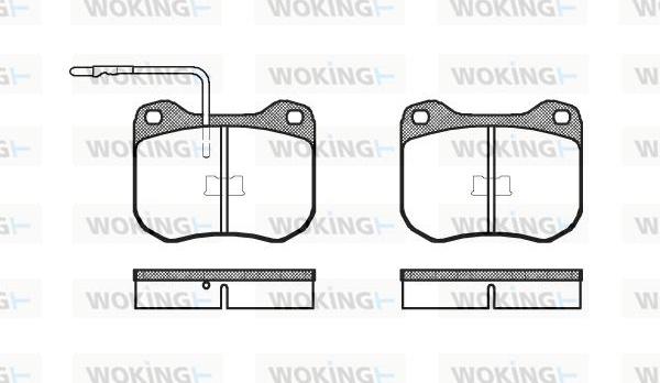 Woking P1013.02 - Тормозные колодки, дисковые, комплект unicars.by