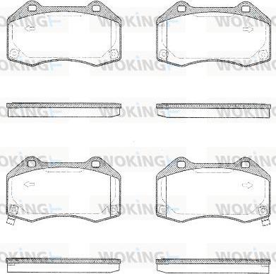 Woking P10133.02 - Тормозные колодки, дисковые, комплект unicars.by